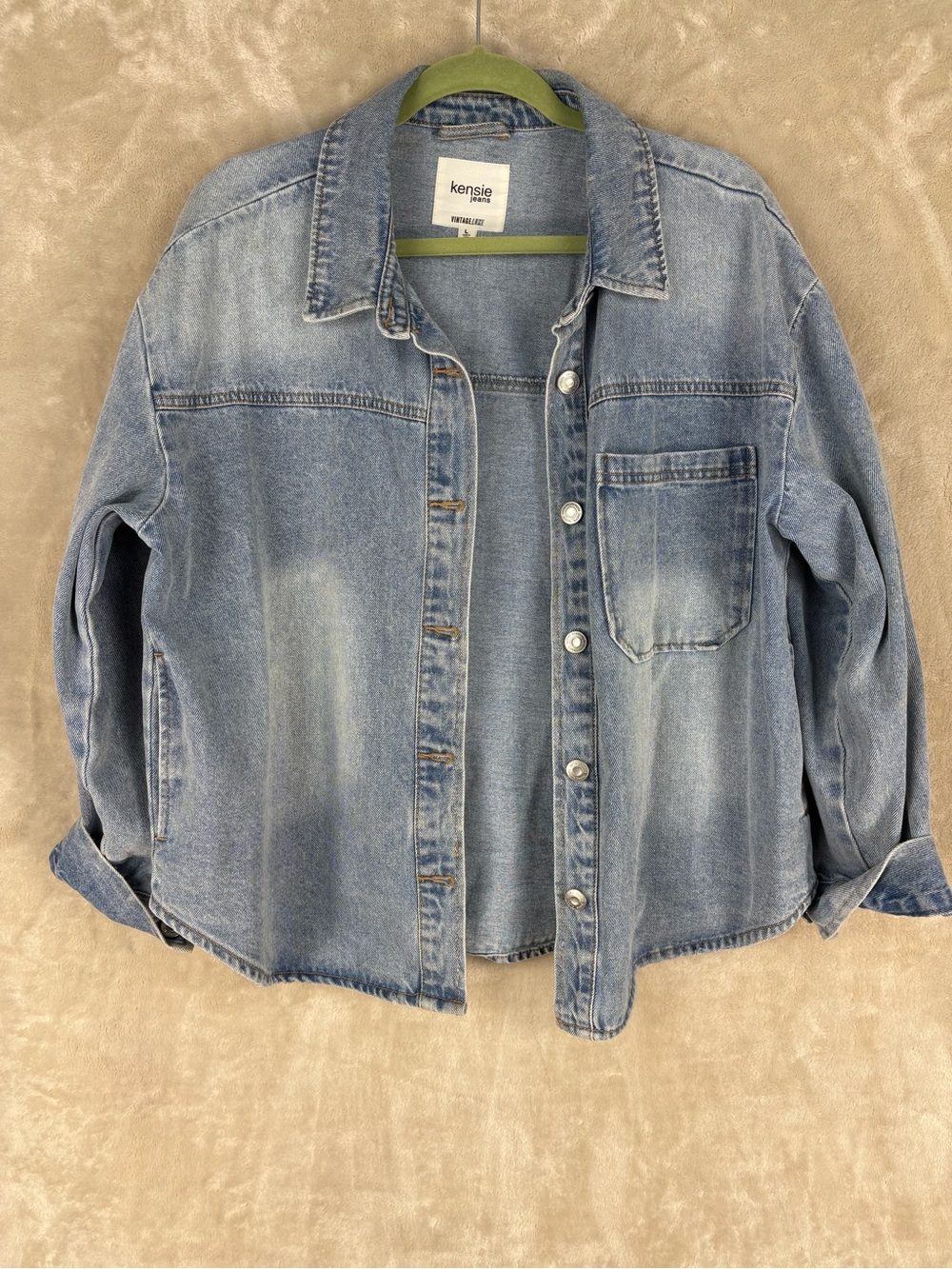 Kensie Washed Light Blue Denim Jacket